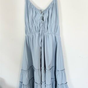 Sunday Best Light Blue Tiered Dress